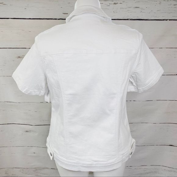 NWT Westport White Stretchy Jean Jacket - Picture 5 of 8